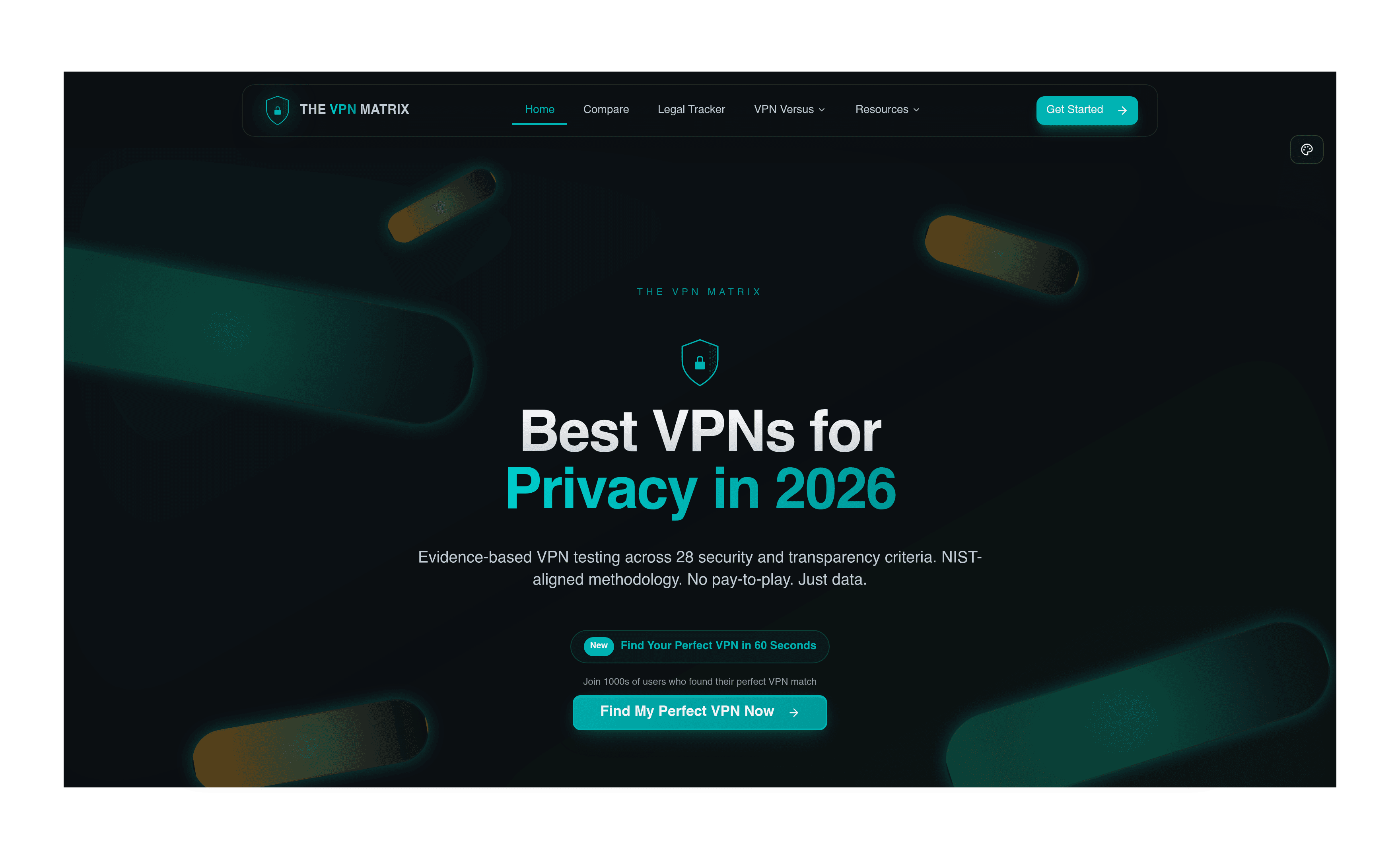 TheVPNMatrix homepage