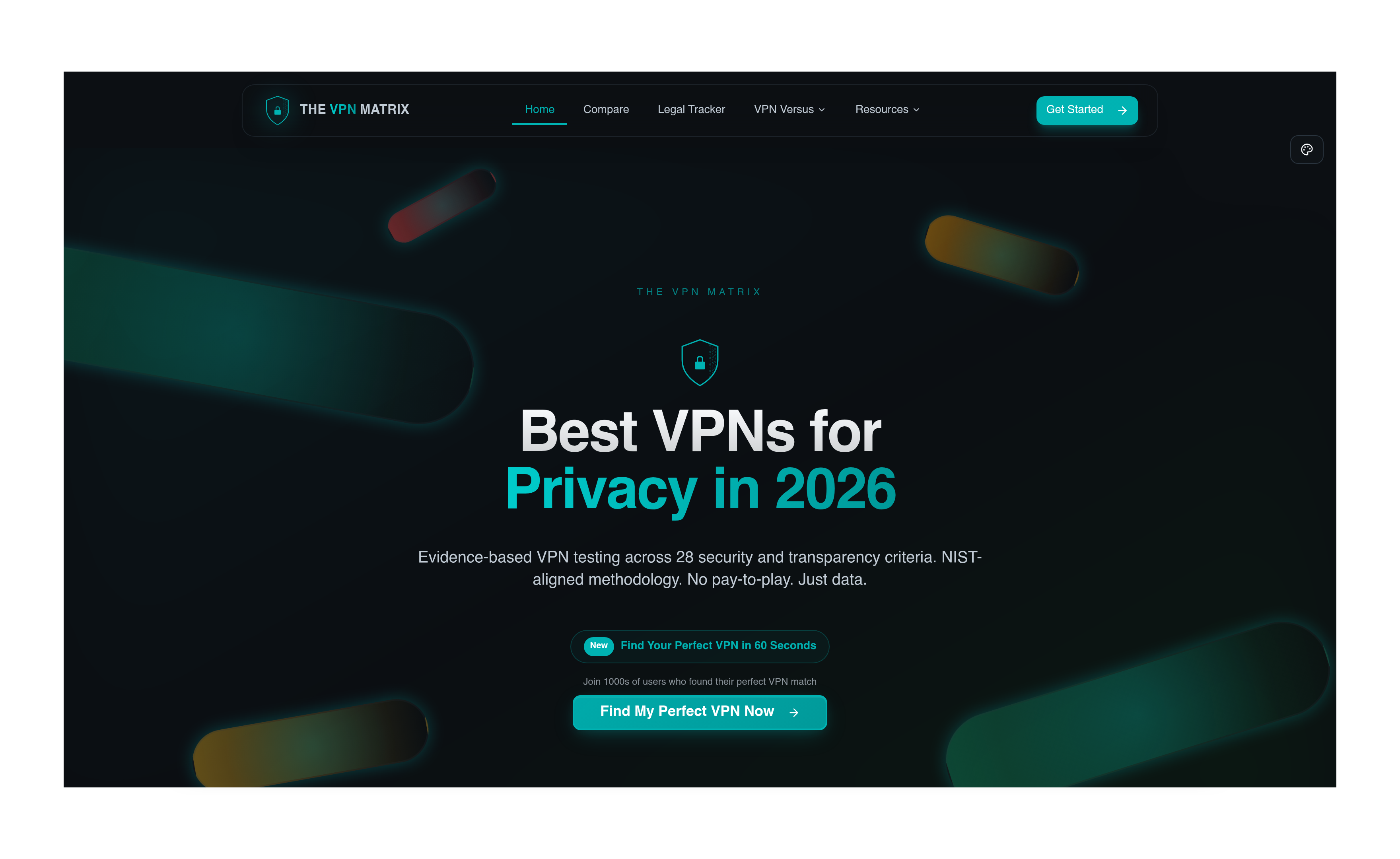 TheVPNMatrix homepage
